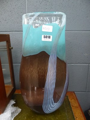 Lot 5018 - Large coloured glass vase