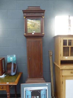 Lot 5021 - Oak longcase clock with brass dial, maker JN...