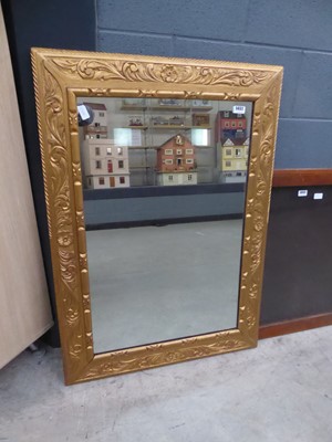 Lot 5032 - Rectangular mirror in floral gilt frame