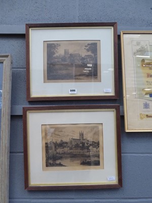 Lot 5086 - Two framed and glazed engravings of St Albans...