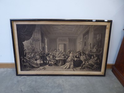 Lot 5046 - Framed engraving 'In The Court of Queen Victoria'