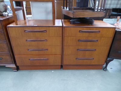 Lot 5093 - Pair of G Plan 'Fresco' Range teak chests of...