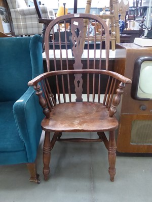 Lot 5098 - Elm seated armchair