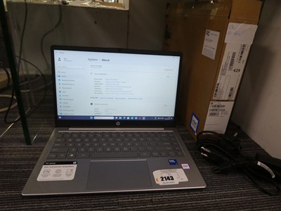 Lot 2143 - HP laptop 14-EB1063CL with intel core 3100U...