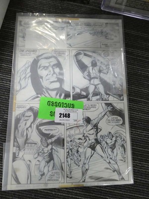 Lot 2148 - Original story art page no.7 of submariner...