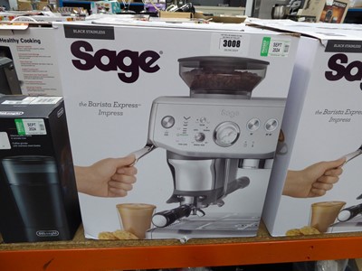 Lot 3008 - Sage Barista Express Impress coffee machine