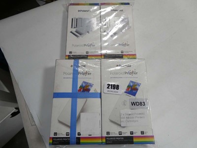 Lot 2198 - 2 sealed Polaroid wifi mobile printers with...