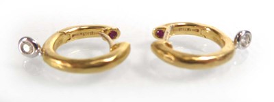 Lot A pair of 18ct yellow gold Roberto Coin ear...