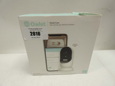 Lot 2016 - Owlet Cam WiFi baby cam