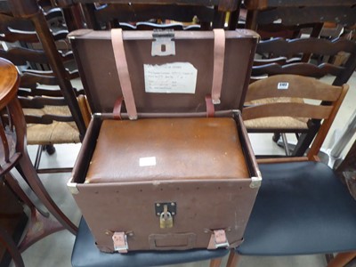 Lot 5102 - Vintage case plus upholstered box seat