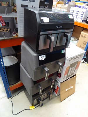 Lot 3048 - Four unboxed dual basket air fryers plus two...