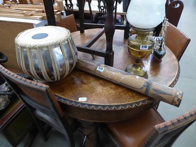 Lot 5139 - Didgeridoo plus Indian drum