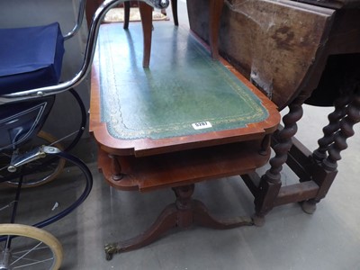 Lot 5207 - Reproduction coffee table, plus oak side table