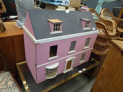 Lot 5215 - Painted dolls house