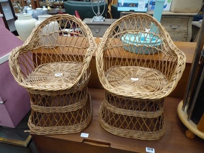 Lot 5217 - Pair of wicker children's chairs