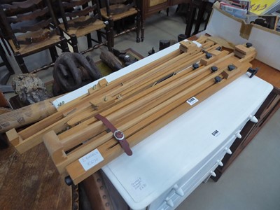 Lot 5143 - 2 folding beech easels