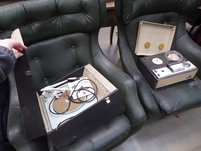 Lot 5164 - Cavalier record player plus Grundig reel to...