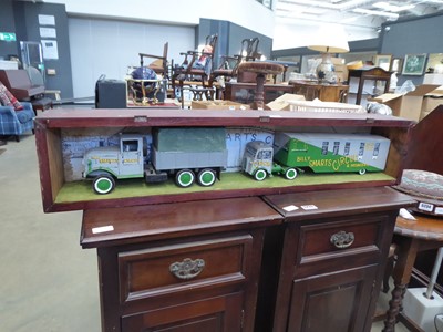 Lot 5232 - Case containing 2 circus trucks