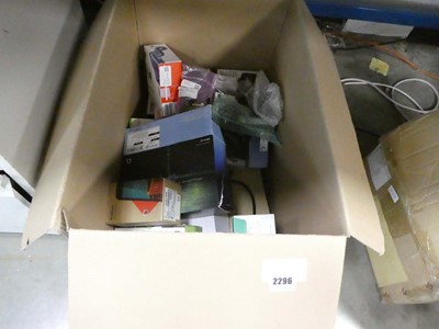 Lot 2296 - Box containing various electrical components...