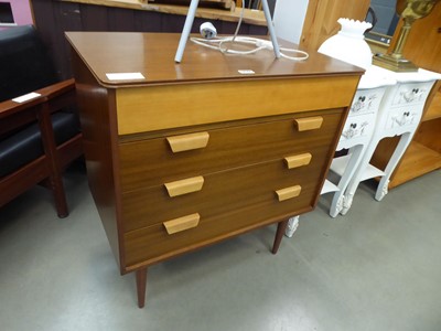 Lot 5239 - 1960s Uniflex chest of 4 drawers