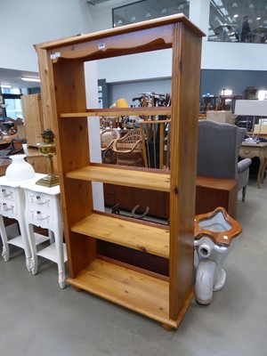 Lot 5242 - Pine open bookcase