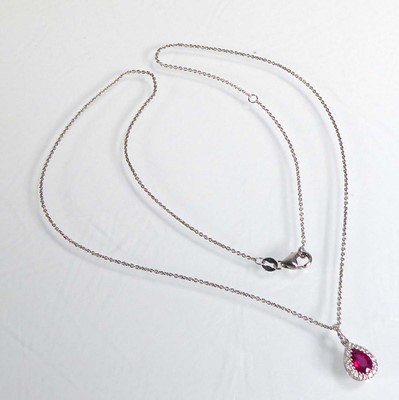 Lot An 18ct white gold fine chainlink necklace...