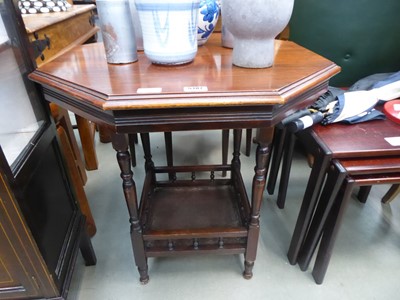 Lot 5187 - Octagonal Edwardian 2 tier side table