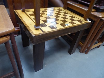 Lot 5256 - Side table with chessboard surface