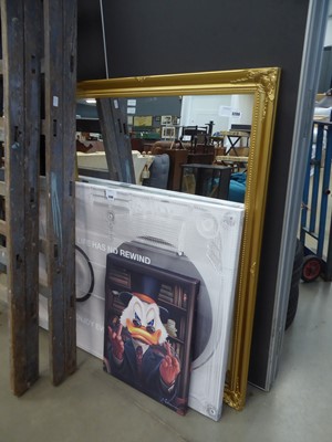 Lot 5269 - (6) Rectangular mirror in gold painted frame