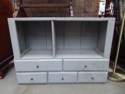 Lot 5283 - Painted storage stand with multidrawers under