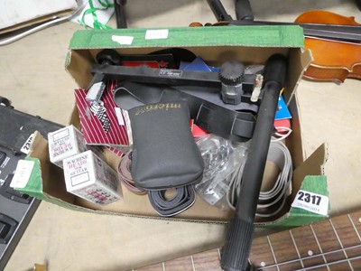 Lot 2317 - Box of guitar accessories