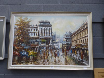 Lot 5300 - Parisian pallet knife oil on canvas, plus...