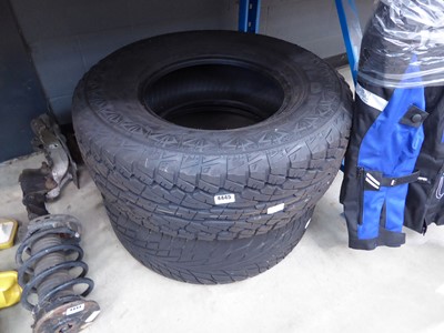 Lot 4445 - 2 assorted car tyres