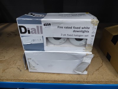 Lot 4558 - 2 boxes of fire rated fixed white downlights