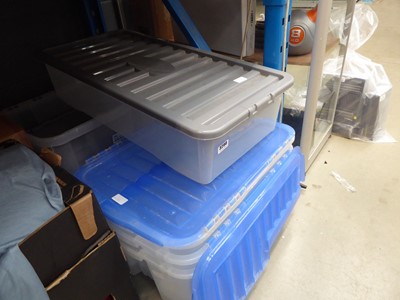 Lot 3290 - Stack of various sized storage boxes