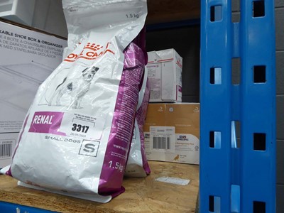 Lot 3317 - Bag of Royal Cane dog food plus box of pouches...