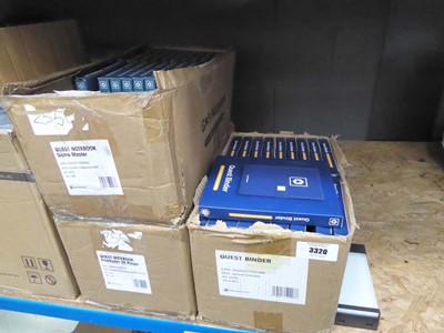 Lot 3320 - Box of binders plus 2 boxes of notebooks