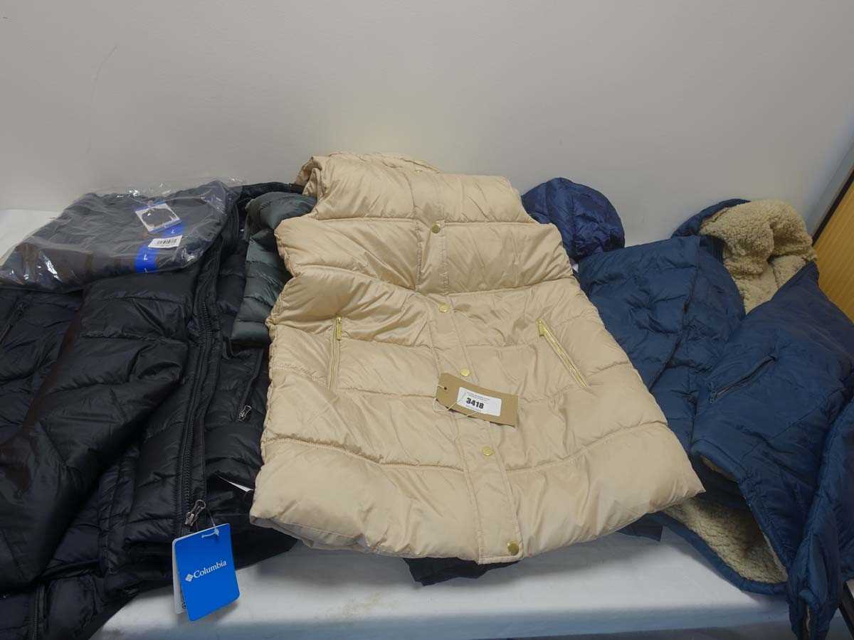 Lot 3418 - 7 Coats/Gillet to include Columbia etc