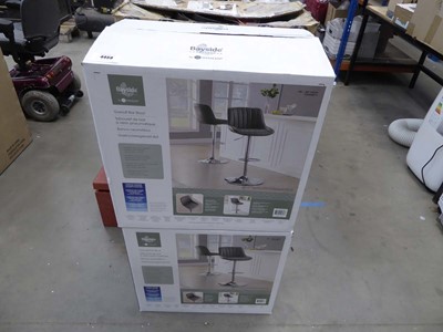 Lot 4459 - 2 boxed Bayside gas lift bar stools