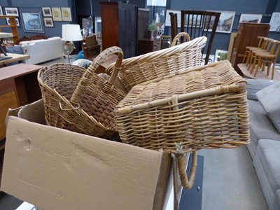 Lot 5322 - Box containing large qty of wicker baskets