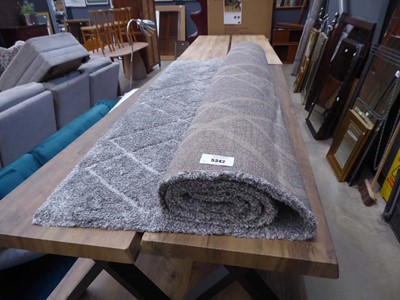 Lot 5342 - Diamond patterned grey carpet