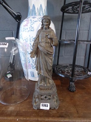 Lot 5363 - Spelter figure of Christ