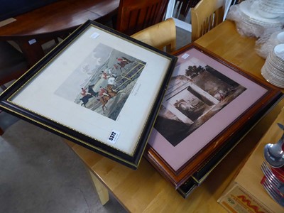 Lot 5372 - Qty of hunting prints plus Grand Tour picture...