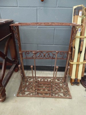 Lot 5392 - Cast iron wellington boot stand