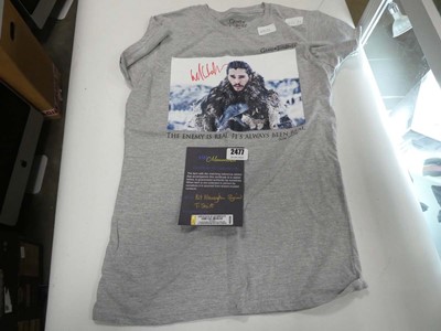 Lot 2477 - Game of Thrones Kit Harington signed tshirt...