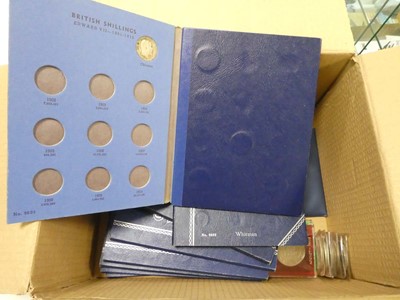 Lot 2486 - Box containing coin collector folders