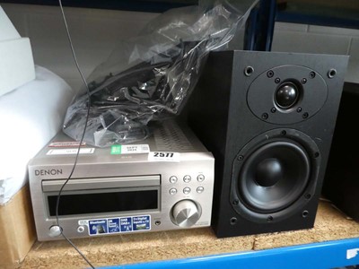 Lot 2577 - Denon CD receiver, plus 2 Denon speakers