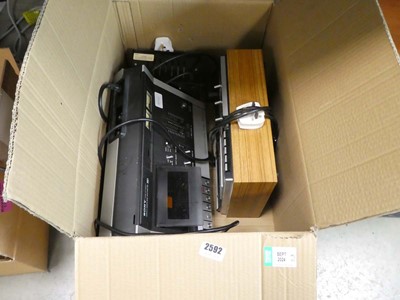 Lot 2592 - Sony cassette deck, Amstrad cassette deck, 3...