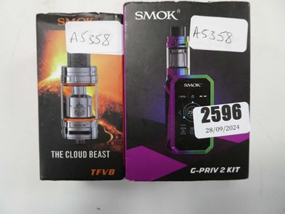 Lot 2596 - Smok G-Priv II kit and The Cloud Beast vaping...