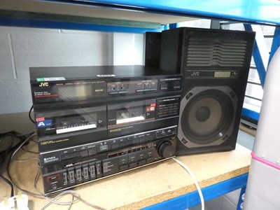 Lot 2553 - JVC stereo system including cassette deck,...